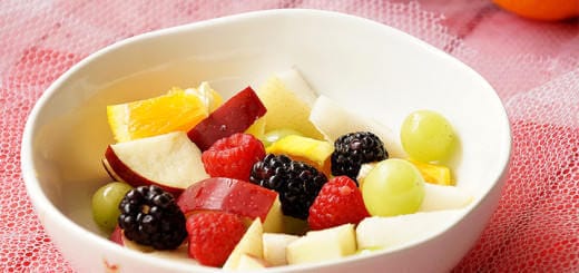 A bowl of fresh fruit salad