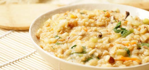 A bowl of Multi-Grain Vegetable Porridge
